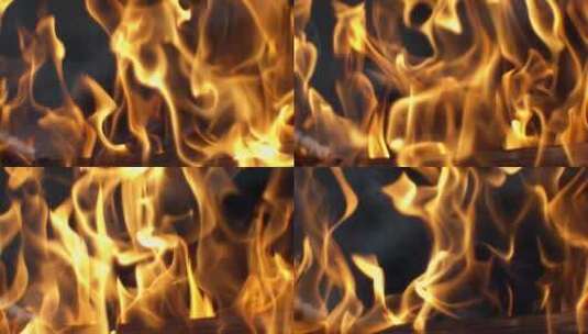 火焰燃烧的特写镜头高清在线视频素材下载