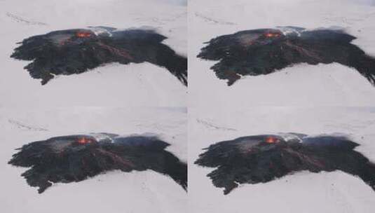 喷发的火山高清在线视频素材下载