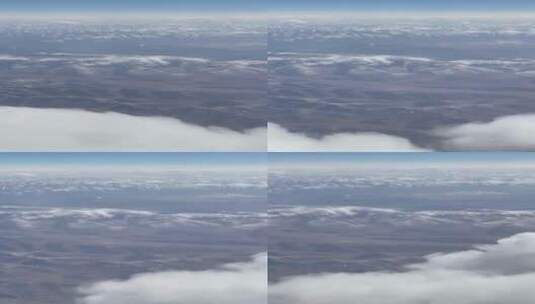 飞机上航拍 俯瞰雪山 藏区大气_1664高清在线视频素材下载