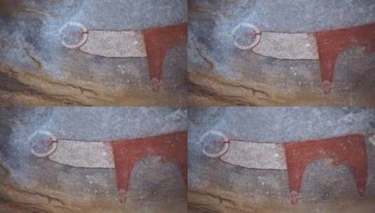 洞穴里的壁画高清在线视频素材下载