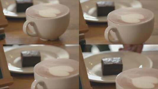 咖啡和蛋糕高清在线视频素材下载
