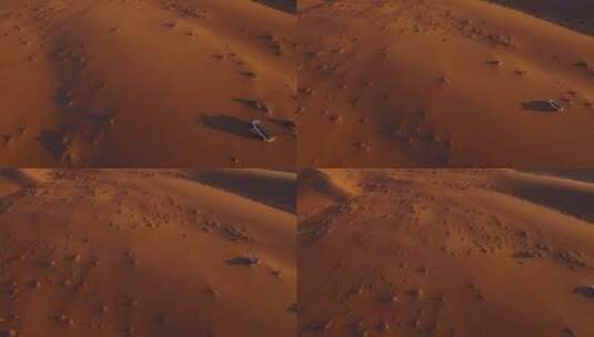 在沙漠上行驶的车辆高清在线视频素材下载