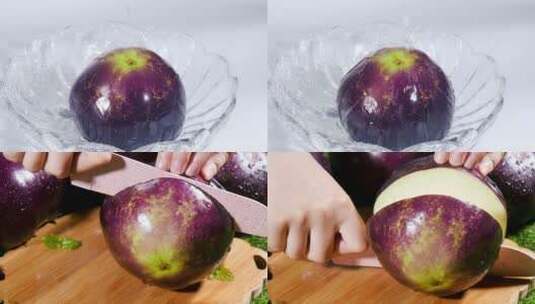紫皮圆茄子高清在线视频素材下载