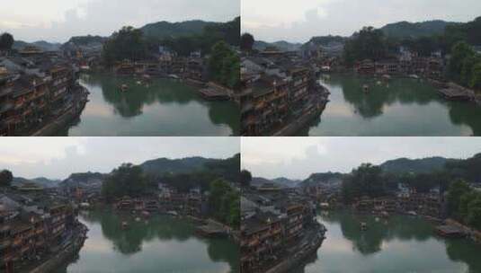 湖南湘西凤凰古城著名旅游景点高清在线视频素材下载