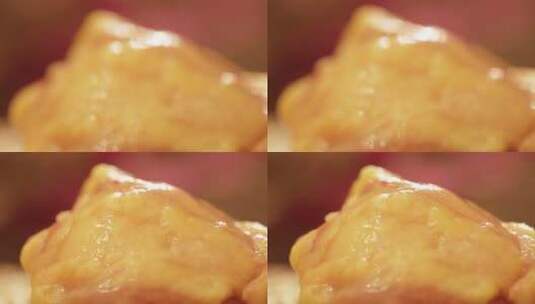 鸡油肥肉脂肪高清在线视频素材下载