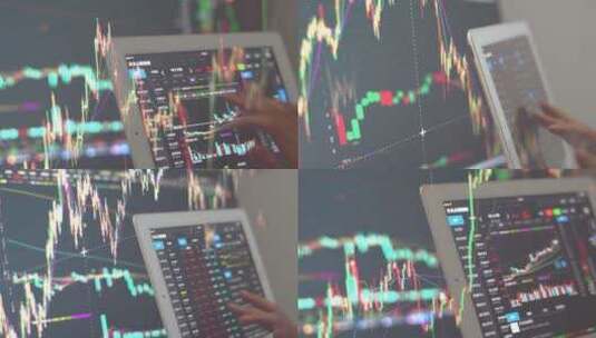 平板分析交易股票高清在线视频素材下载