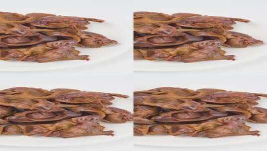 五香鸭胗美食卤菜4k竖版实拍滑轨平移高清在线视频素材下载