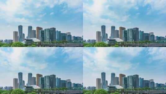 杭州钱江新城建筑群高清在线视频素材下载