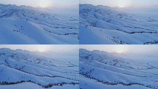 新疆昆仑山脉国境线高清在线视频素材下载
