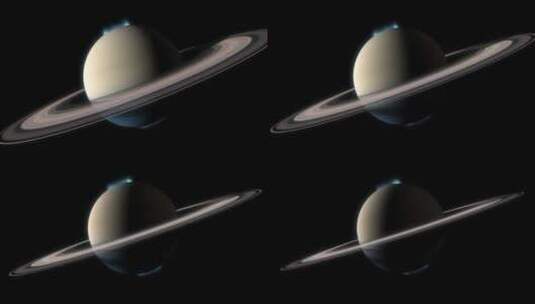 土星两端的极光高清在线视频素材下载