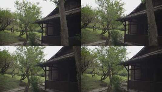 杭州西溪国家湿地公园雸雪屋高清在线视频素材下载