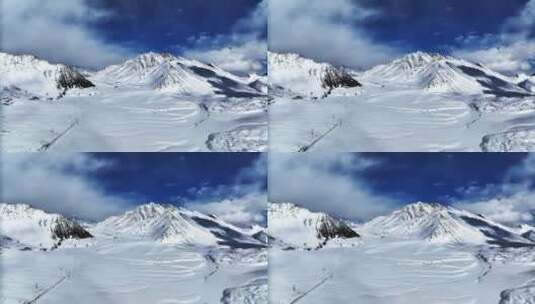 西藏纯净雪山航拍高清在线视频素材下载