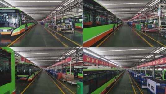 广西南宁申龙客车厂房高清在线视频素材下载