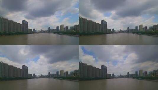8K延时拍摄广州小蛮腰东塔西塔珠江新城两岸高清在线视频素材下载