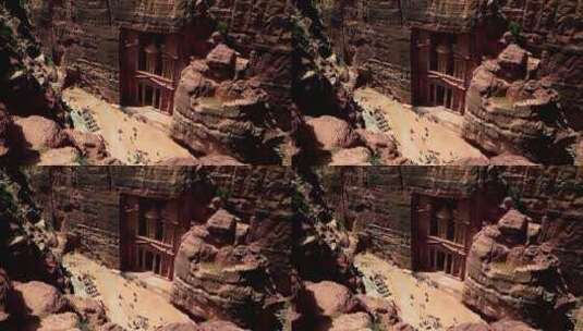 佩特拉古城卡兹尼神殿高清在线视频素材下载