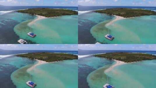 美丽纯洁的海岛风光高清在线视频素材下载