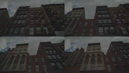 低角度拍摄建筑物高清在线视频素材下载