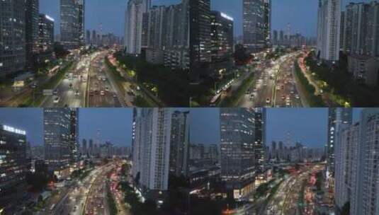 深圳震撼城市夜景移动大范围延时高清在线视频素材下载