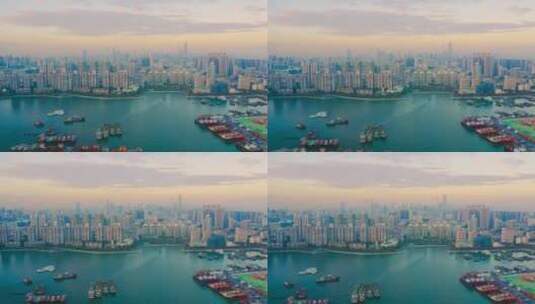 深圳蛇口海滨城市风光高清在线视频素材下载