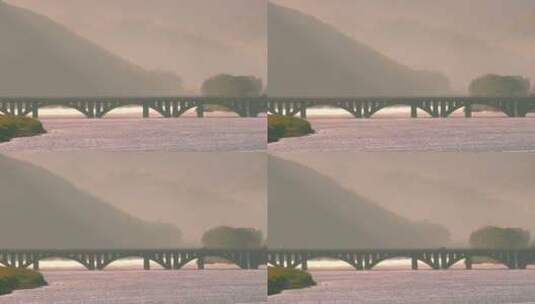 阳光下的拱桥高清在线视频素材下载