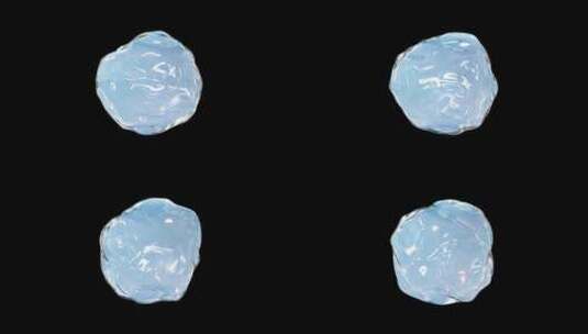透明水球细胞球形水流高清在线视频素材下载