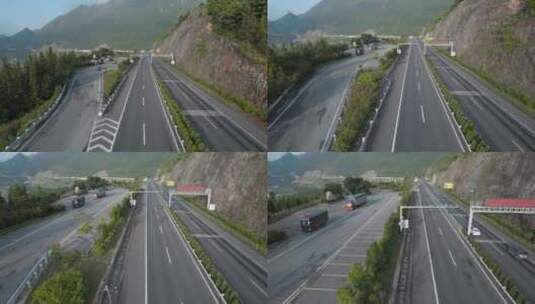 交通运输视频高速公路长下坡自救匝道路段高清在线视频素材下载