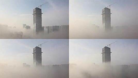 城市浓雾、成都雾气、流动的浓雾02高清在线视频素材下载