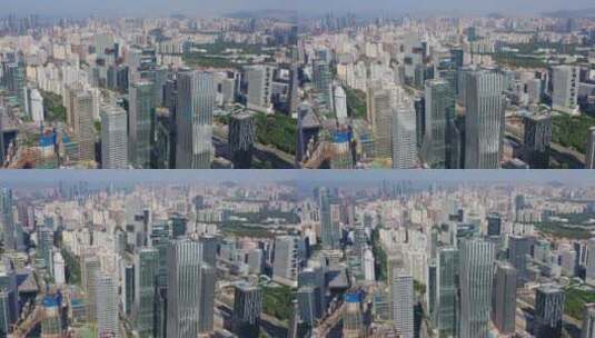 深圳南山粤海街道后海写字楼高角度俯视右环绕高清在线视频素材下载