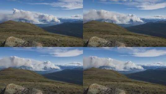 火山喷发的烟雾景观高清在线视频素材下载