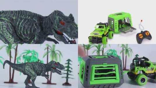遥控恐龙拖车高清在线视频素材下载