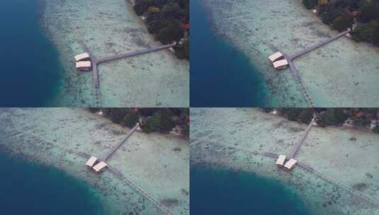 印尼 亚航 大海 小岛 航拍高清在线视频素材下载