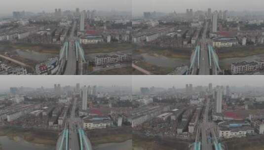 航拍宣城凤凰桥高清在线视频素材下载