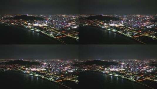 青岛崂山区夜景高清在线视频素材下载