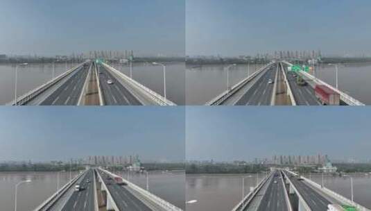 江东大桥航拍高清在线视频素材下载