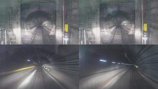 重庆轻轨隧道高清在线视频素材下载