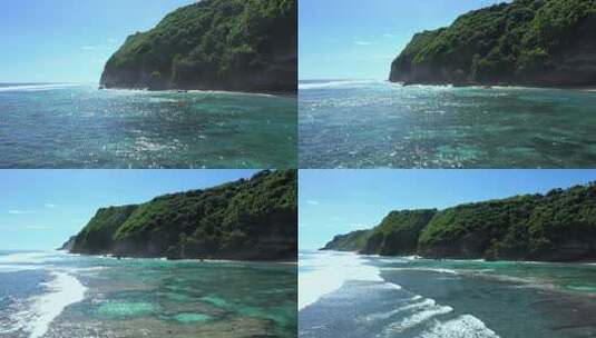 巴厘岛潘多拉海面航拍高清在线视频素材下载