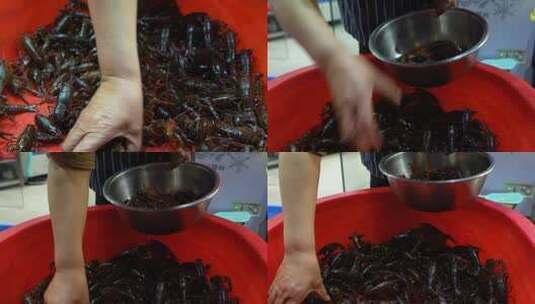 夏季美食小龙虾高清在线视频素材下载