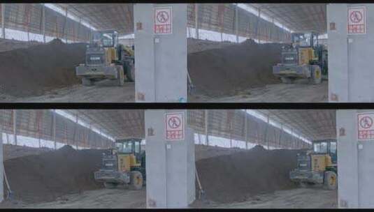 高清实拍工厂推土机挖掘机高清在线视频素材下载