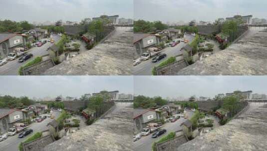 西安城墙 - 西南角高清在线视频素材下载