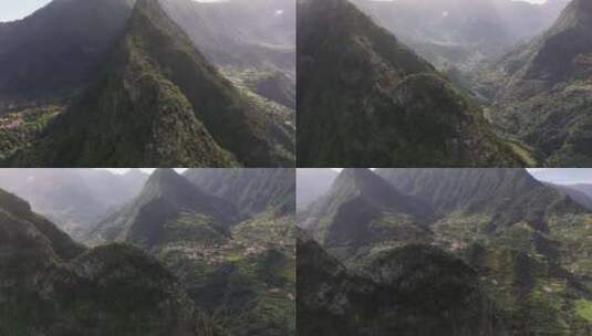 航拍山脉景观高清在线视频素材下载