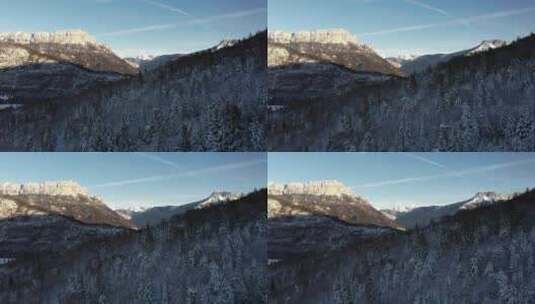 安纳西附近法国阿尔卑斯山的雪谷高清在线视频素材下载