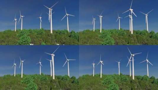 风力涡轮机转动高清在线视频素材下载