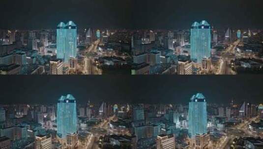 哈尔滨城市夜景高清在线视频素材下载