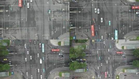城市主干道交通车辆行驶航拍高清在线视频素材下载