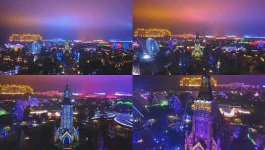 【夜景】中国海南海花岛高清在线视频素材下载