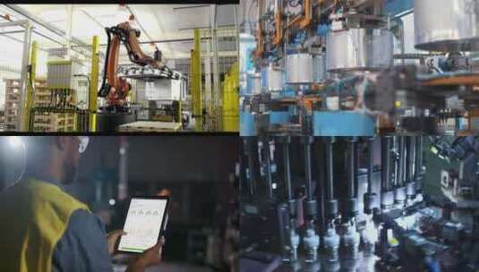 自动化工厂机器人人工智能工厂高清在线视频素材下载