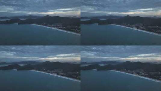 航拍泰国普吉岛卡伦海滩地区城镇日出风光高清在线视频素材下载
