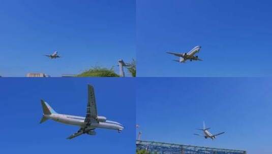 中国南方航空  飞机 航班 飞机降落 厦门高清在线视频素材下载