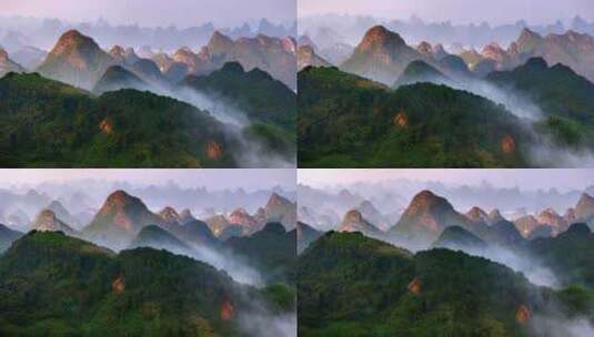 桂林喀斯特地貌山脉风光特写高清在线视频素材下载