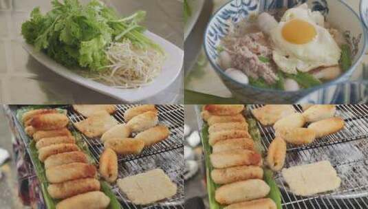 越南街头小吃越南粉美食4k高清在线视频素材下载
